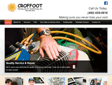 Tablet Screenshot of croffootheating.com